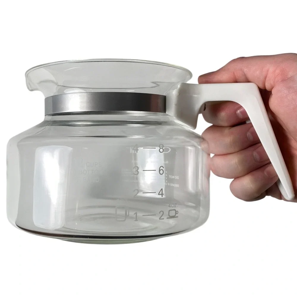 Medelco OneAll Universal 12 Cup‎ Glass Coffee Carafe Replacement White Handle